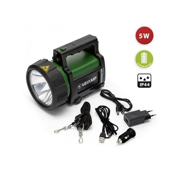 LED strålkastare - VELAMP - DOOMSTER POWER - 5W - 350lm - IP44 - Uppladdningsbar