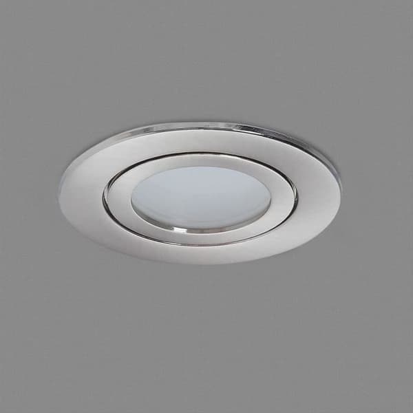 Set om 6 LED inbyggnadsspots Flat Dim IP44 i aluminium