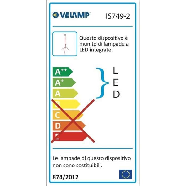 LIGHT PAD 2: proiettore LED SMD 20W IP65, nero 6500K med treppiede och cavo 3mt