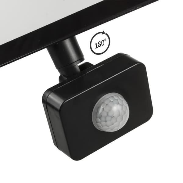 Maclean slim 50W LED-spotlight med rörelsedetektor - Kallvit (6000K)