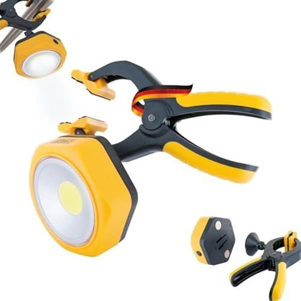 Arbetslampa - SCHWAIGER - WLK250 - LED COB 250 Lm - Gummiklämma - Spherical Orientering