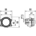 Miniatyrbild 2 av 3: LED-strålkastare - HELLA - Modul 60 - Vattentät - 12 Watt - 68x88x84mm