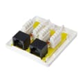 Miniatyrbild 3 av 4: RJ45-uttag - Utrusta - 235214 - 2 x RJ45 - CAT6 - Vit