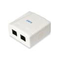 Miniatyrbild 1 av 4: RJ45-uttag - Utrusta - 235214 - 2 x RJ45 - CAT6 - Vit