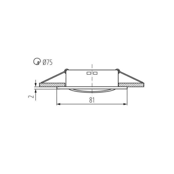 Support Spot Encastrable Kvadratisk Orienterbar NAVI Svart KL-25991
