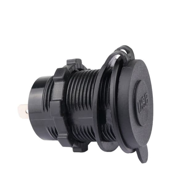INF Dobbelt QC3.0 biloplader med afbryder Sort + blå