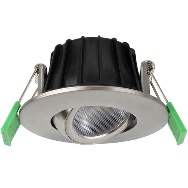 LLITT Ellen Infälld downlight Dim-to-Warm 520lm IP65 Borstad stål