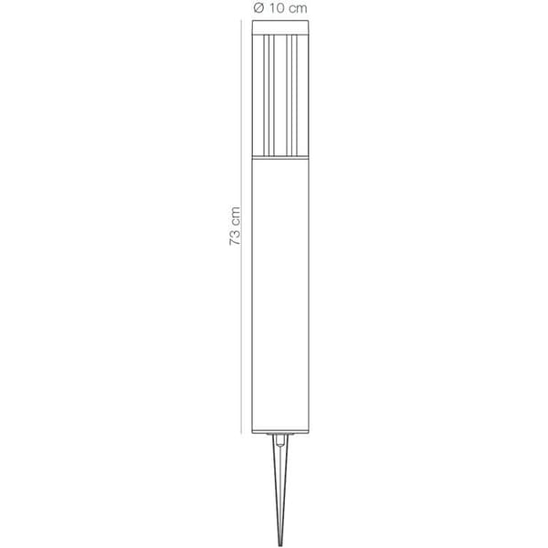 LightsOn Helix Pollare 73cm 560lm 3000K 8W Antracit