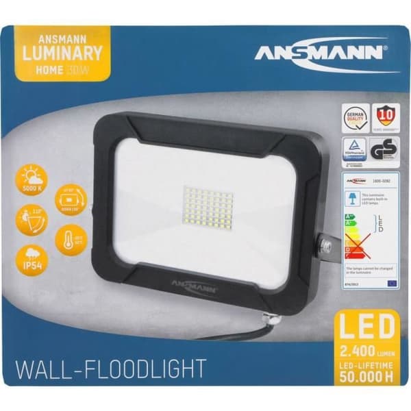 Ansmann WFL2400 1600-0282 EEC LED vägglampa: LED 30 W neutralvit 1 st (s)
