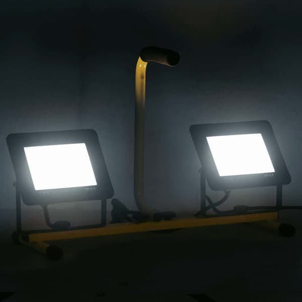 Strålkastare med handtag 2x50 W LED kallvit