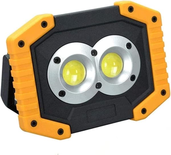 OBOSOE Bärbar 30W LED Arbetslampa Uppladdningsbar Vattentät Camping Spotlight & Flodbelysning (1-pack)