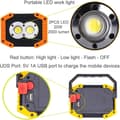 Miniatyrbild 8 av 8: OBOSOE Bärbar 30W LED Arbetslampa Uppladdningsbar Vattentät Camping Spotlight & Flodbelysning (1-pack)