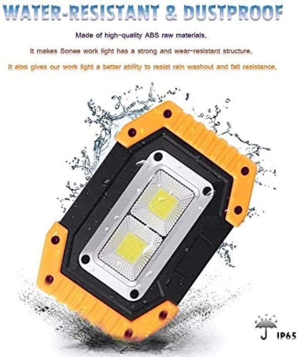 OBOSOE Kraftig 30W Genopladelig LED Arbejdslampe - Bærbar Vandtæt Spotlight & Flodlys til Camping