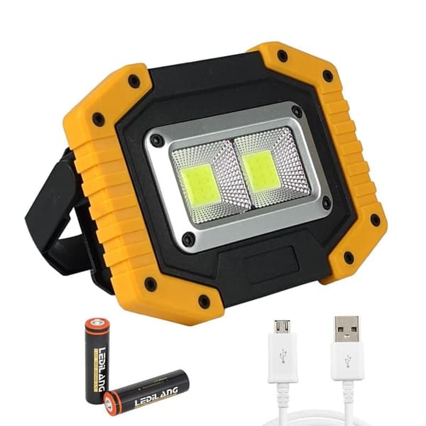 OBOSOE Kraftig 30W Genopladelig LED Arbejdslampe - Bærbar Vandtæt Spotlight & Flodlys til Camping
