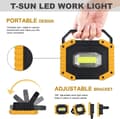 Miniatyrbild 6 av 11: 2025 Upgraded 30W LED Rechargeable Work Light with Digital Display, 2500LM Super Bright COB Floodlight with 3 Modes, Outdoor IP65 Emergency Security L