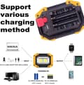 Miniatyrbild 9 av 11: 2025 Upgraded 30W LED Rechargeable Work Light with Digital Display, 2500LM Super Bright COB Floodlight with 3 Modes, Outdoor IP65 Emergency Security L