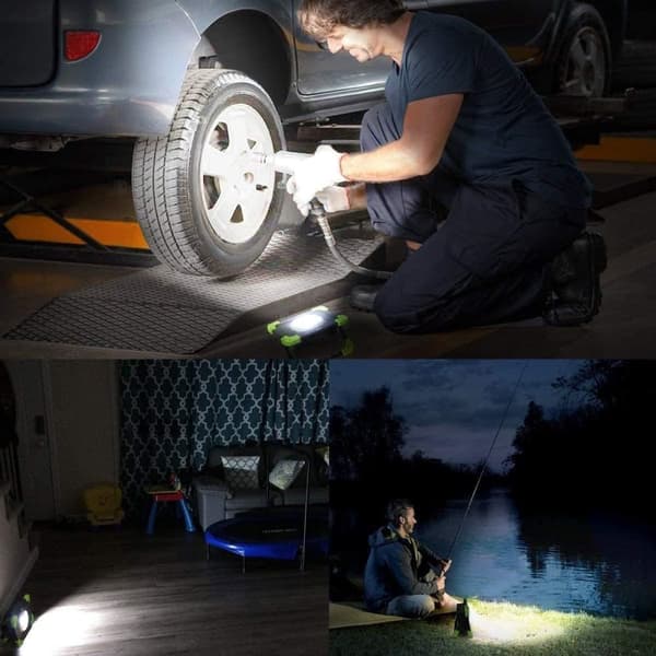 2025 Upgraded 30W LED Rechargeable Work Light with Digital Display, 2500LM Super Bright COB Floodlight with 3 Modes, Outdoor IP65 Emergency Security L