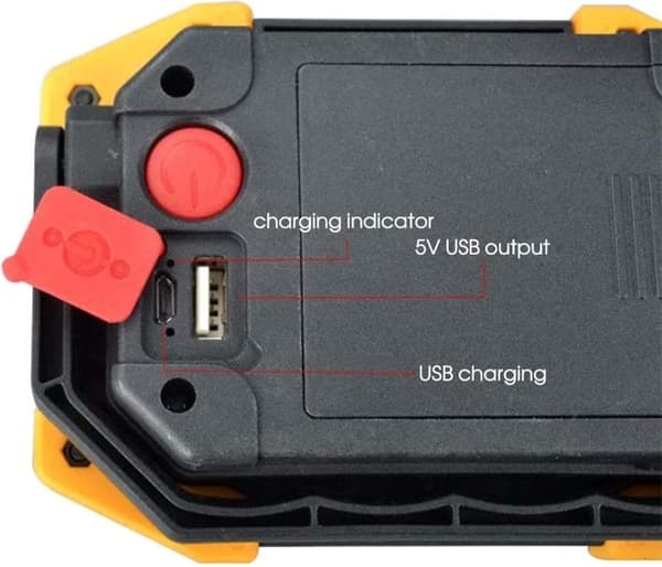 2025 Upgraded 30W LED Rechargeable Work Light with Digital Display, 2500LM Super Bright COB Floodlight with 3 Modes, Outdoor IP65 Emergency Security L