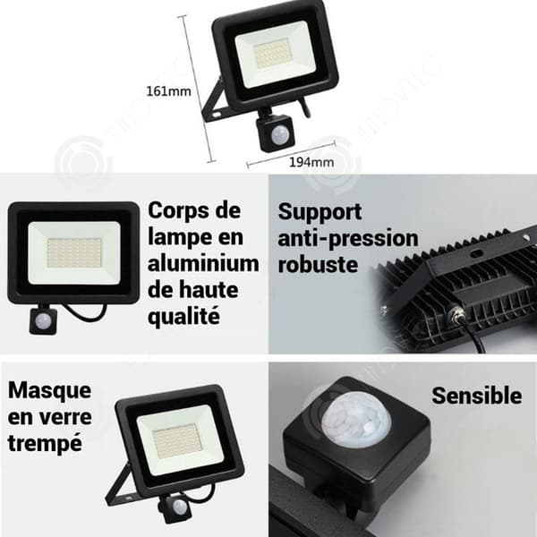 INN Lampa 20W 100V-265V LED Projektor Effektiv belysning Intelligent detektering Robust och hållbar Praktisk och energieffektiv