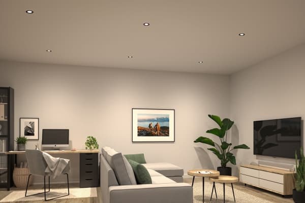 Paulmann 92458, Recessed lighting spot, 1 bulb(s), LED, 4000 K, 505 lm, Black, White