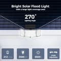 Miniatyrbild 4 av 7: OBOSOE 4-pack Solcellslampa med Sensor, 212 LED Strålkastare, 270° Vinkel, Fjärrkontroll, Utomhusbruk
