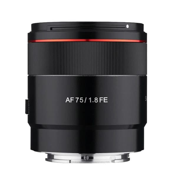 Objektiv Samyang AF 75mm F1.8 - Sony FE - Fast brännvidd - Bländare F/1.8 - Bokeh 9 blad - Kompakt och lätt Svart