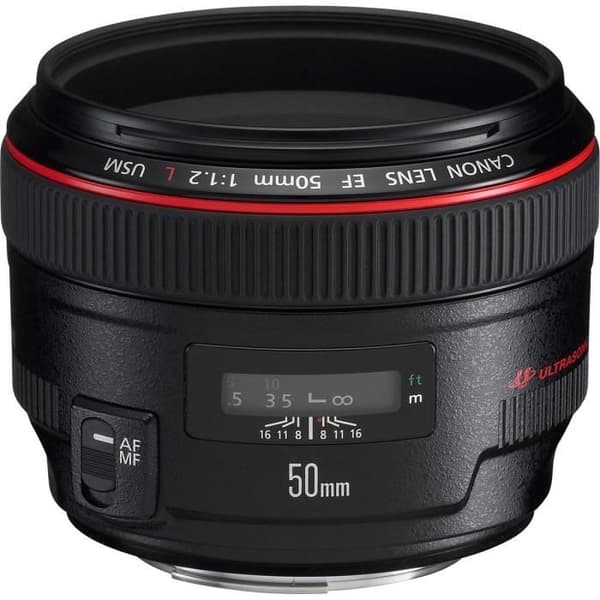 Canon EF 50 mm f/1.2L USM-objektiv - F/1.2 bländare - Exceptionell prestanda i svagt ljus