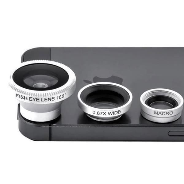 Universal 3-i-1 magnetisk lins inkluderar Fisheye + vidvinkel + makrolins + 2 remmar för Iphone Ipad Samsung HTC Smartphone