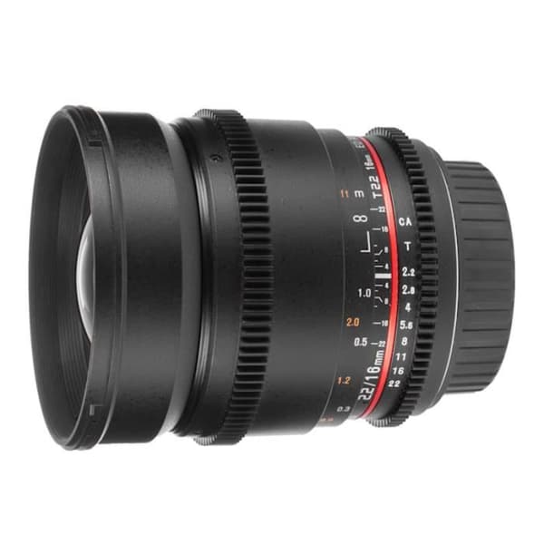 Samyang 16mm T2.2 ED AS UMC CS VDSLR Canon EOS M Svart