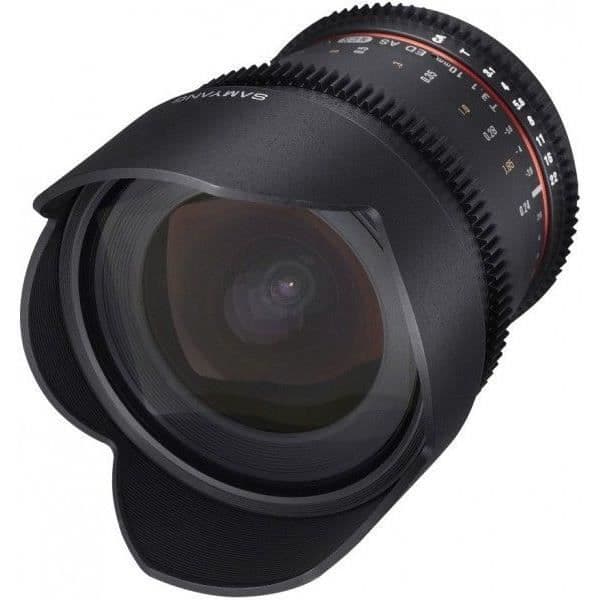Objektiv - Samyang - 10 mm T3.1 VDSLR NIKON - T3.1 bländare - Vidvinkel - 10 mm brännvidd Svart