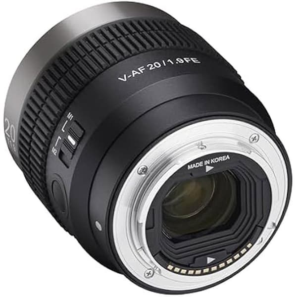 SAMYANG V-AF 20 mm T1,9 FE för Sony E, Videolins, Autofokuslins, Cine-lins 8K, omkopplare