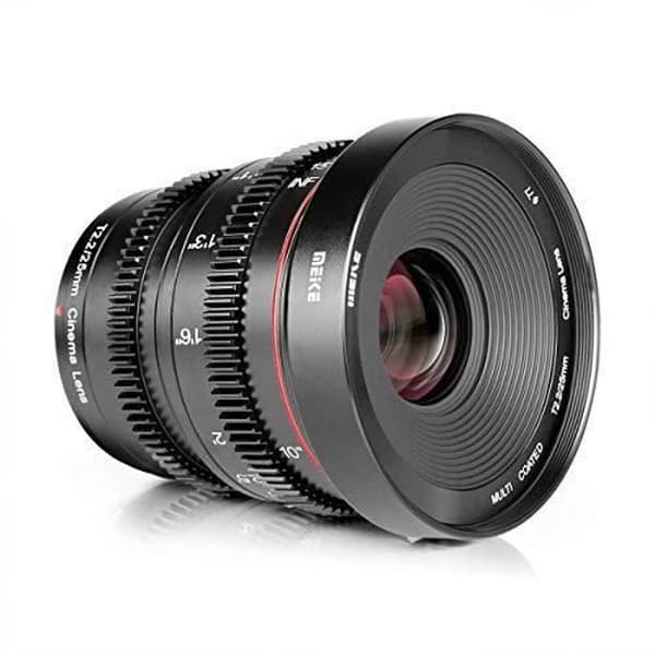 Meike 25mm T2.2 Manuell Focus Prime Mini Cinema Lens för Micro Four Thirds MFT M43-monterade kameror och BMPCC