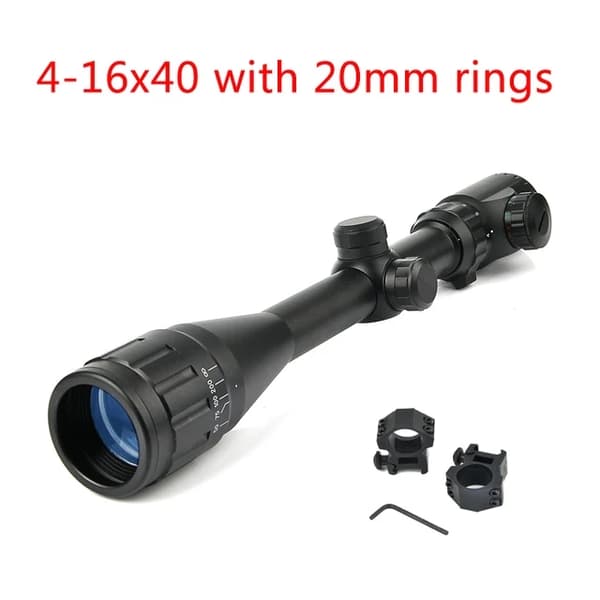 Jagt kikkerter, variabel forstørrelse, taktisk design, 4-16x40 med 20montering