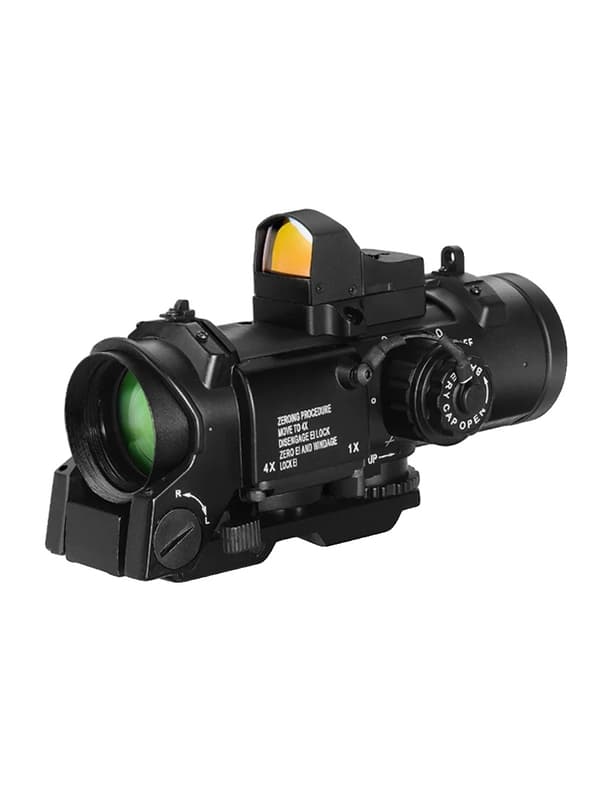 Rifle Scope, 6x Förstoring, Röd Punkt Funktionalitet,svart