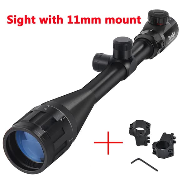 Rifle Scope, 6-24x Förstoring, Belyst Kikarsikte, Vattentät IPx7,Sikte med 11mmring