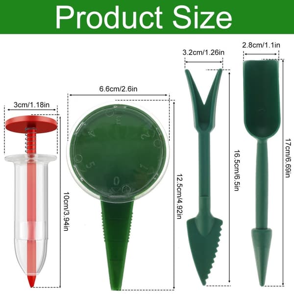 6 st / Set Plast Fröspridare Kit 5-Hastighet Rund Planter Dibber Frödispenser