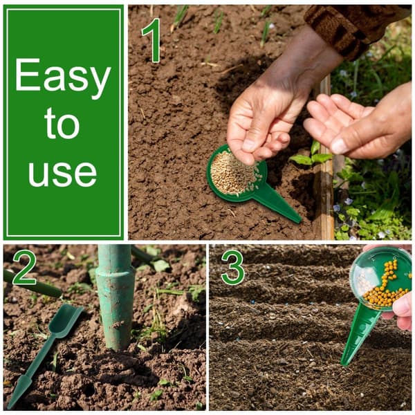 6 st / Set Plast Fröspridare Kit 5-Hastighet Rund Planter Dibber Frödispenser