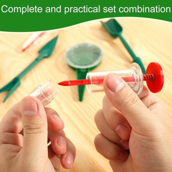 6 st / Set Plast Fröspridare Kit 5-Hastighet Rund Planter Dibber Frödispenser