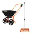 Pikkukuva 1 / 11: Set Grass Leveling Green/Orange 50/100cm + Rotating Spreader 25kg load capacity, adjustable spreading width (up to 3m) | Extendable handle | Water