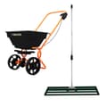 Pikkukuva 1 / 11: Set Grass Leveling Green/Orange 50/100cm + Rotating Spreader 25kg load capacity, adjustable spreading width (up to 3m) | Extendable handle | Water