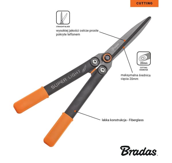 V-SERIES Hedge shears SUPER LIGHT FIBERGLASS