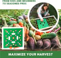 Pikkukuva 4 / 11: OBOSOE Seeding Square, Siemen- ja taimien välitystyökalu, Järjestetyt kasvit ja vähemmän rikkaruohoja - Koodattu puutarhanhoitomalli, Ruler & Planting
