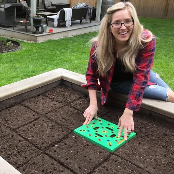 Bomclap Square Sowing Template Tool Vegetable Planting Board för fröavstånd Effektiv plantering Ändra trädgårdslayout