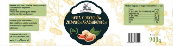 Maapähkinävoi sileä maapähkinävoi 900g 100% maapähkinätahnaa