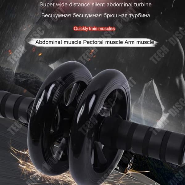 TD® Silent Double Wheel Magmuskelhjul Magträningsmaskin Maghjulsträningsutrustning