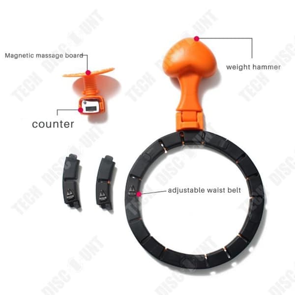 TD® Smart creative hula hoop faller inte av midjan och magen Fast avtagbar 360° surround fitnessutrustning