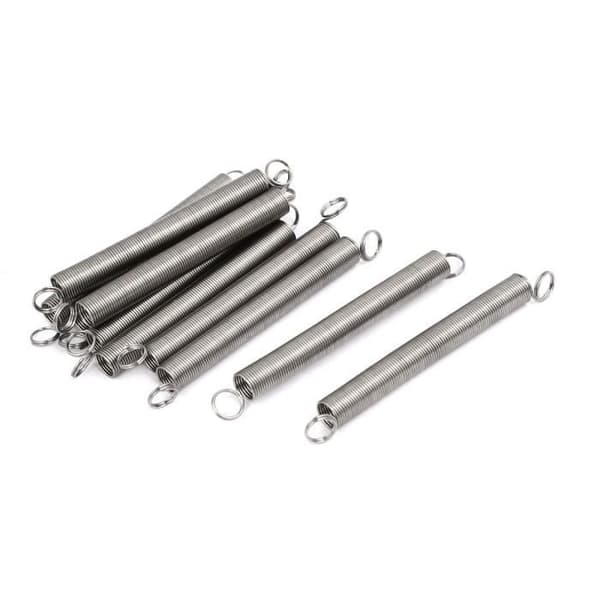 SOURCING MAP Dragfjäder Tensionsfjäder Utdragningsfjädrar 0.5mm x 6mm x 60mm Rostfritt stål 304 Silver 10Pcs