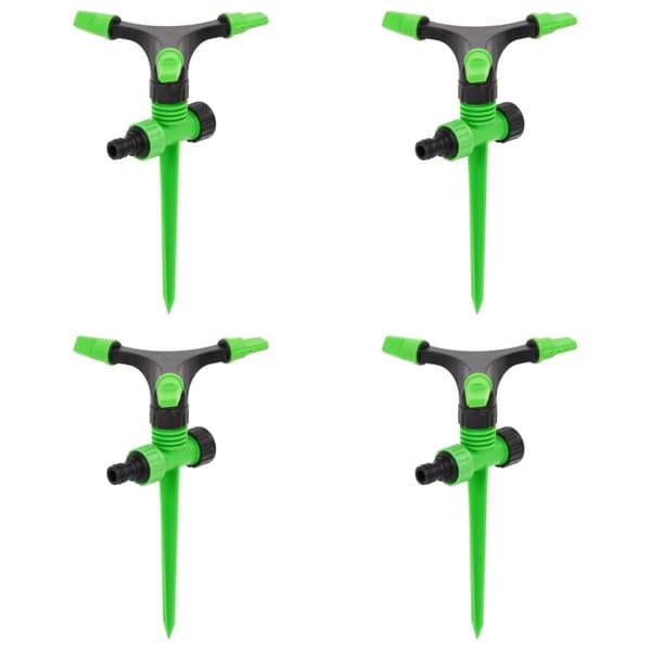 Roterande sprinkler 4 st grön och svart 16x13,5x25,5 cm ABS&PP
