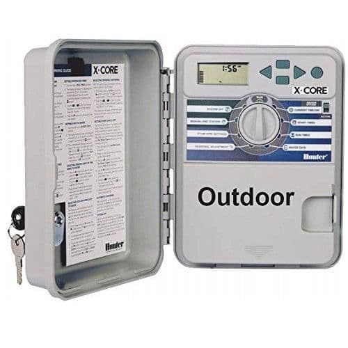 Irrigeringsprogrammerare - Hunter - X-Core 401 - 4 stationer - Kompatibel med Solar Sync - Grå