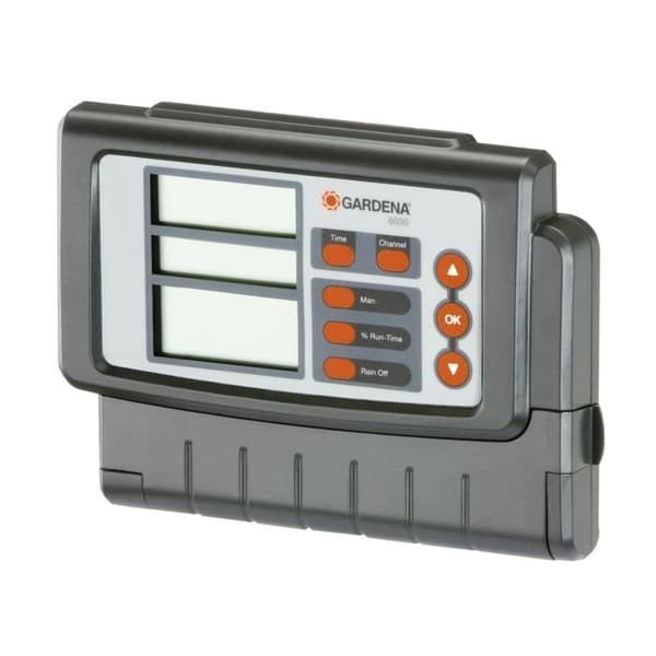 GARDENA Timer 6030 Classic – LCD-display – Centraliserat system – Inomhushus – Anslutning till 230V – (1284-20)